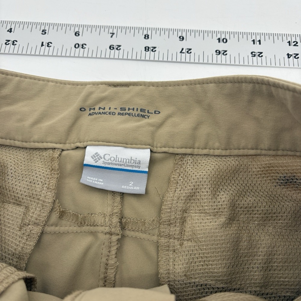 Columbia Omni-Shield Convertible Pants Beige Utility Tech Stretch Women 2 - Picture 4 of 10
